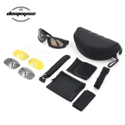 Gafas tácticas fotocromáticas con 4 lentes para Airsoft y tiro