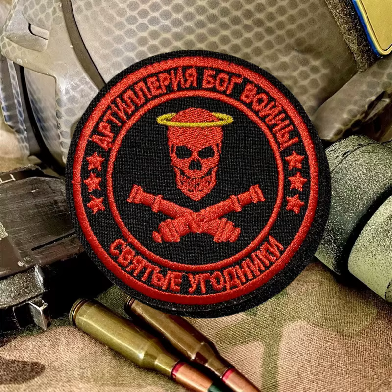 Parche bordado calavera táctico velcro – Insignia militar para mochila - imagen 4