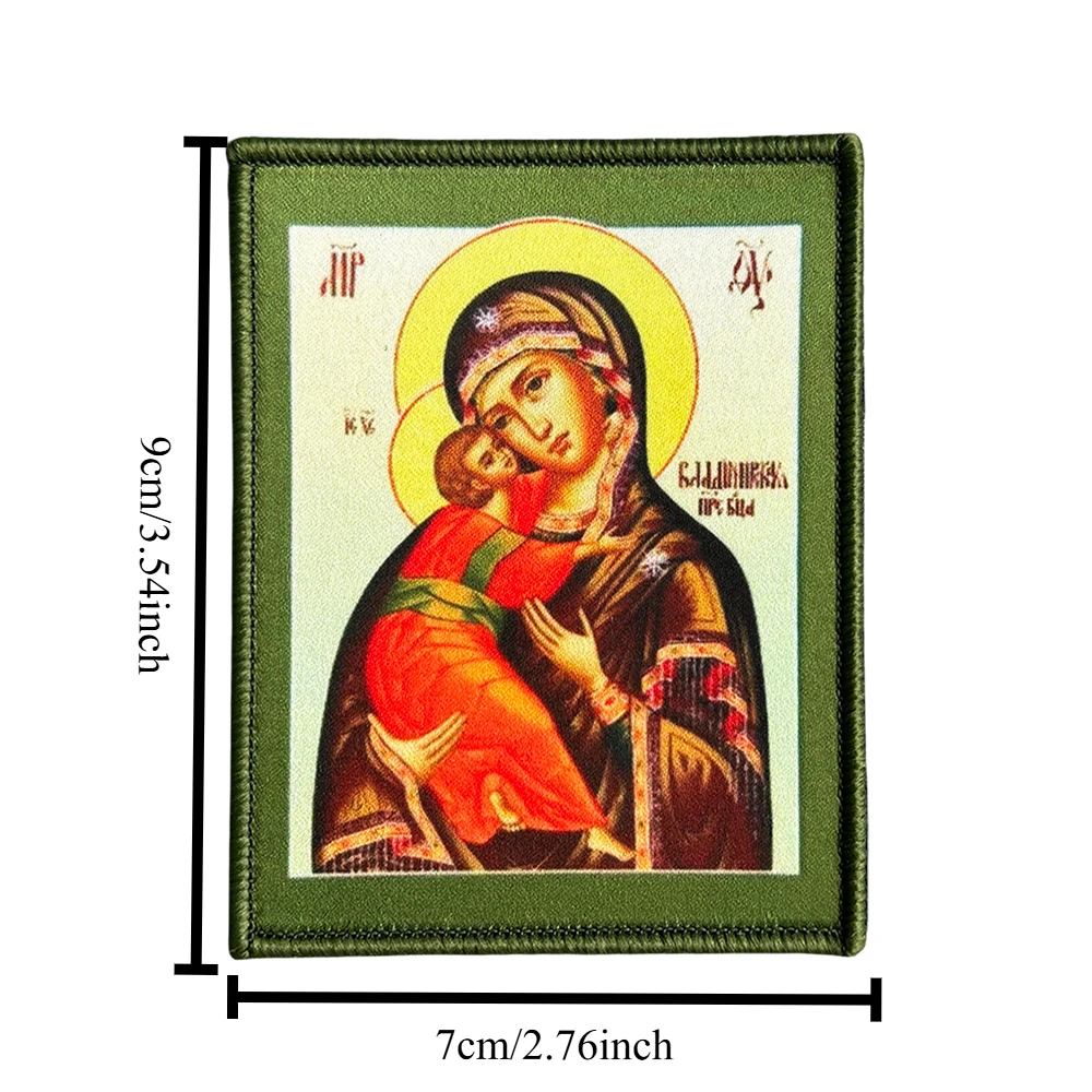 Parche termoadhesivo Virgen María ortodoxo Vladimir chaleco táctico - imagen 5