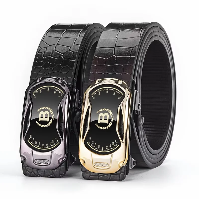 Cinturón táctico de cuero PU con hebilla automática para vaqueros - imagen 2