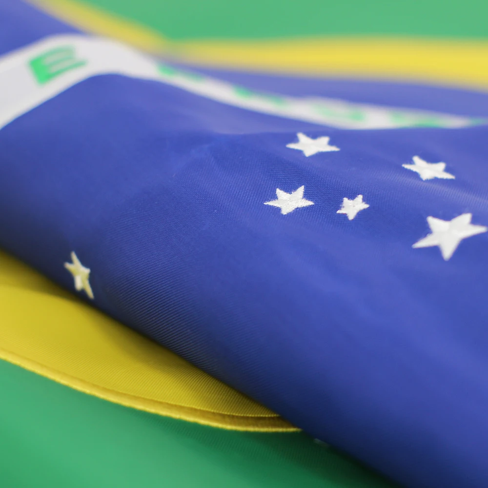 FLAGLINK Bandera bordada Brasil 90x150 cm – 210D resistencia militar táctica - imagen 2