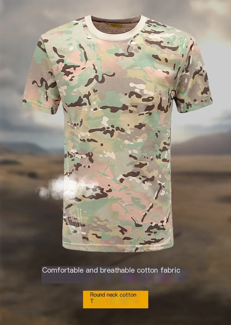 Camiseta táctica camuflaje Tom algodón puro manga corta hombre - imagen 5