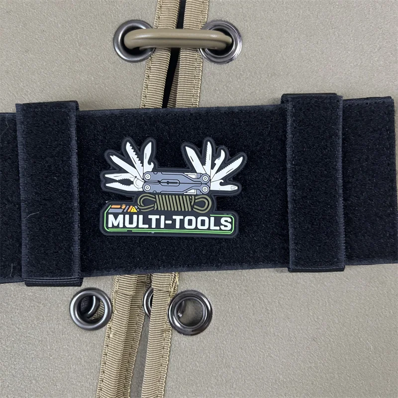 Parche táctico de PVC multiusos con velcro para mochila