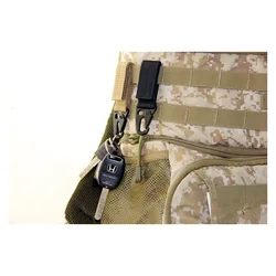 Olecranon gancho MOLLE de mosquetón para llavero táctico nailon