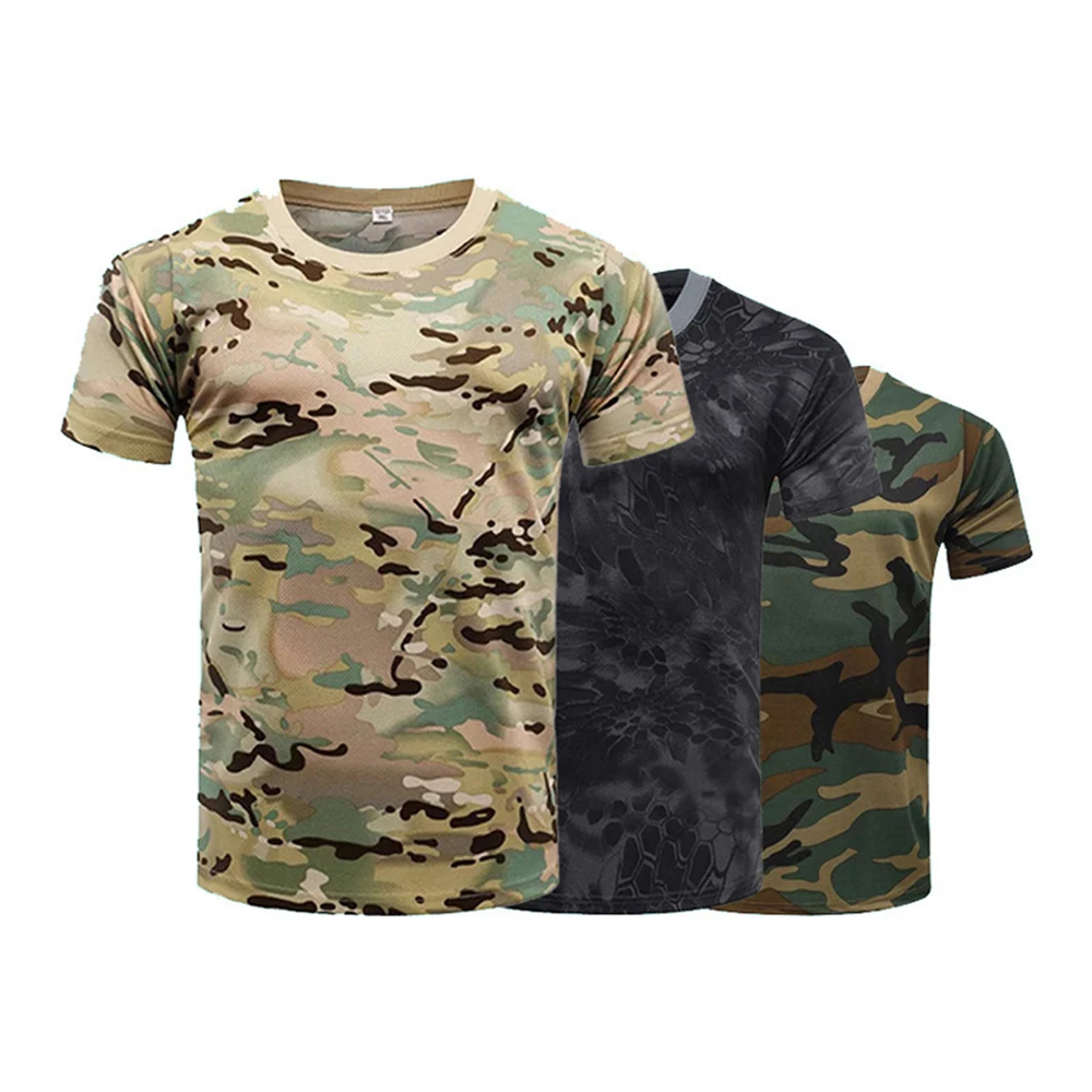 Camiseta táctica cargo hombre – Manga corta camuflaje secado rápido - imagen 3