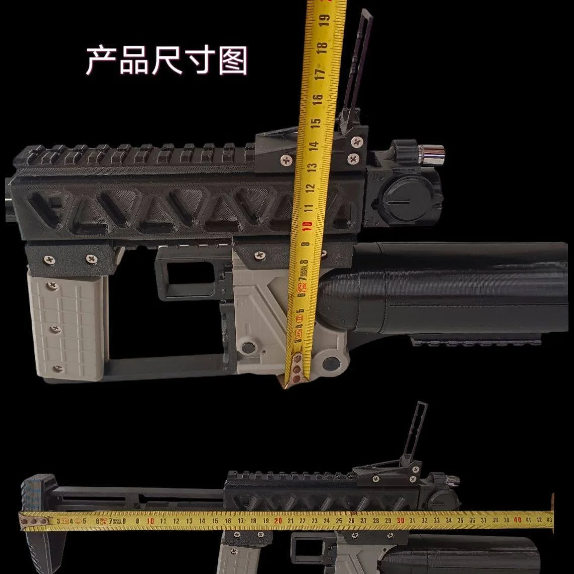Pistola de juguete antiestrés impresa 3D con luces LED - imagen 2