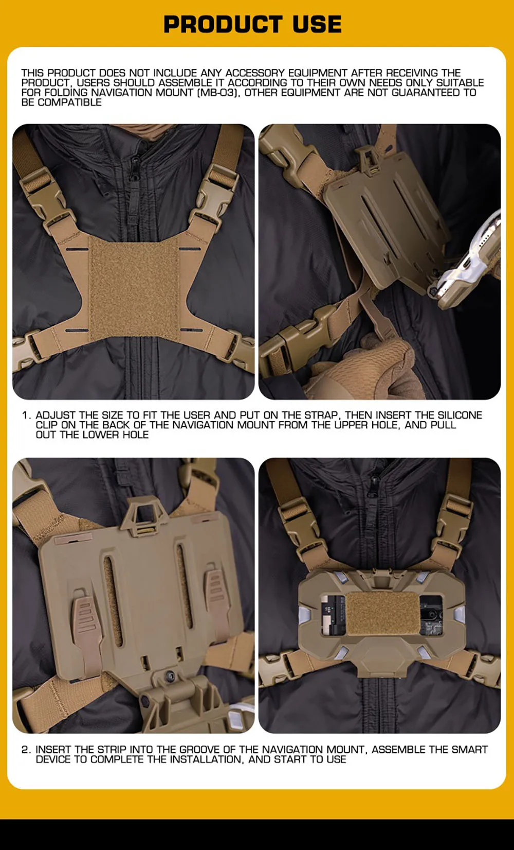 Distribución de accesorios en MOLLE