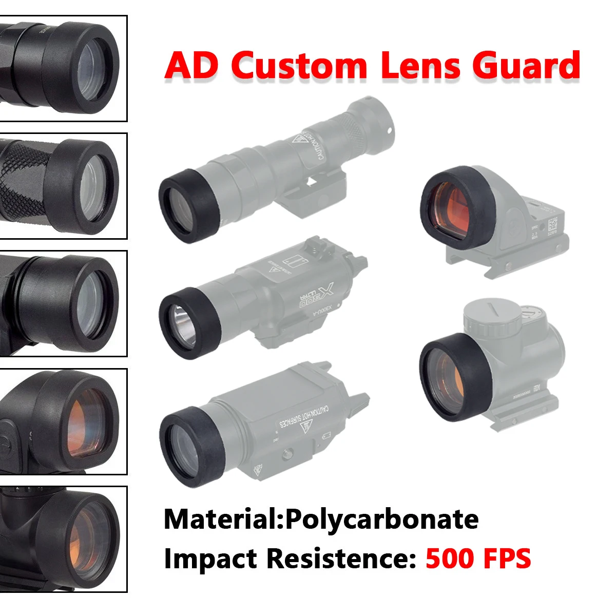 Protector de lente para linterna táctica Surefire – visor punto rojo - imagen 5