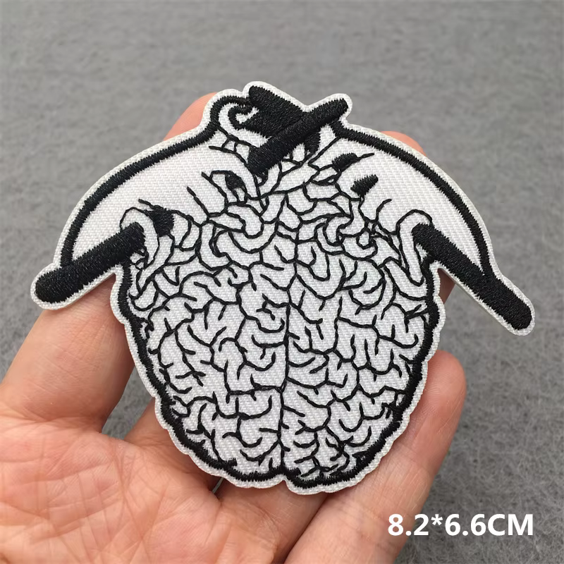 Parche bordado calavera Punk estilo Anime divertido - imagen 3