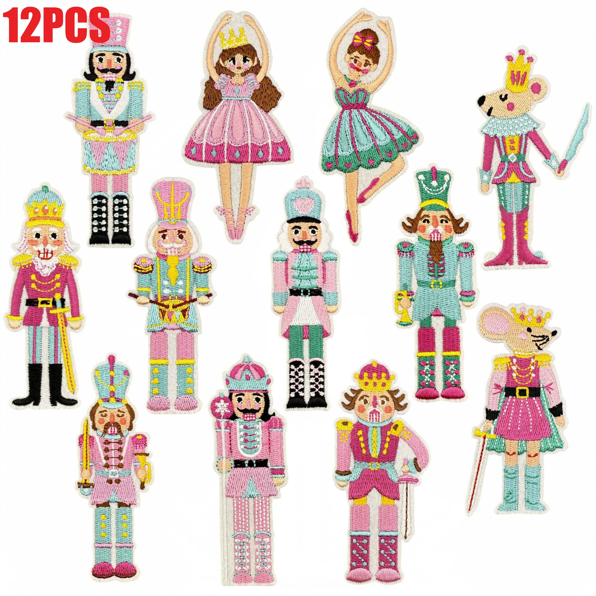 Parche bordado termoadhesivo caballero y princesa para planchar o coser