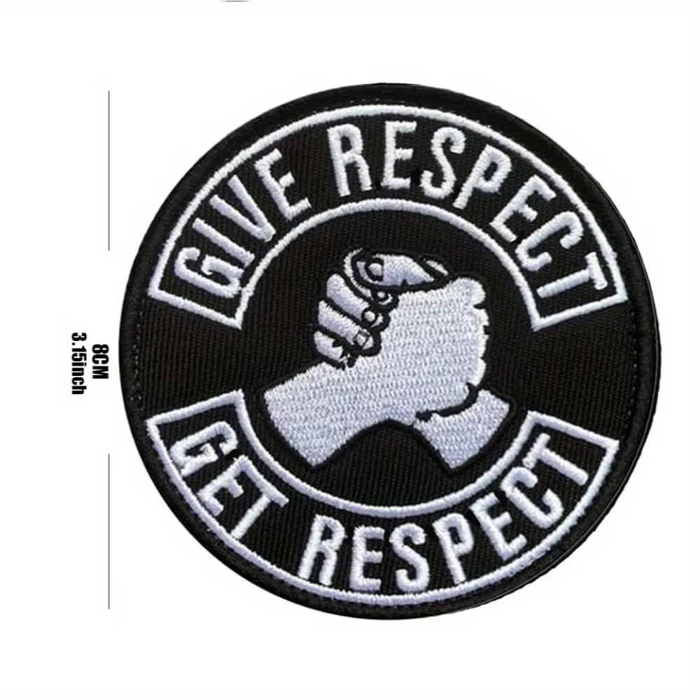Parche morale bordado Dar Respeto – Táctico con velcro para equipo - imagen 4