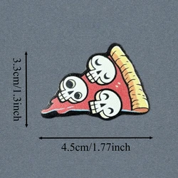 Parche táctico calavera pizza con gancho y bucle para mochila