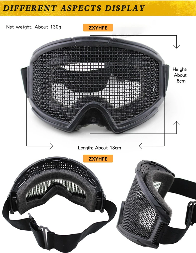 Vista de las gafas en uso para actividades al aire libre