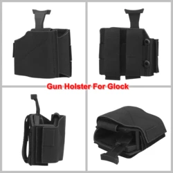 Funda táctica MOLLE Glock liberación rápida ajustable, pistola