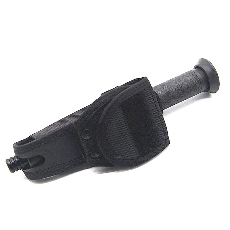 Funda Táctica Rotatoria para Bastón, Portavela Expandible Molle con Soporte para Linterna - imagen 2