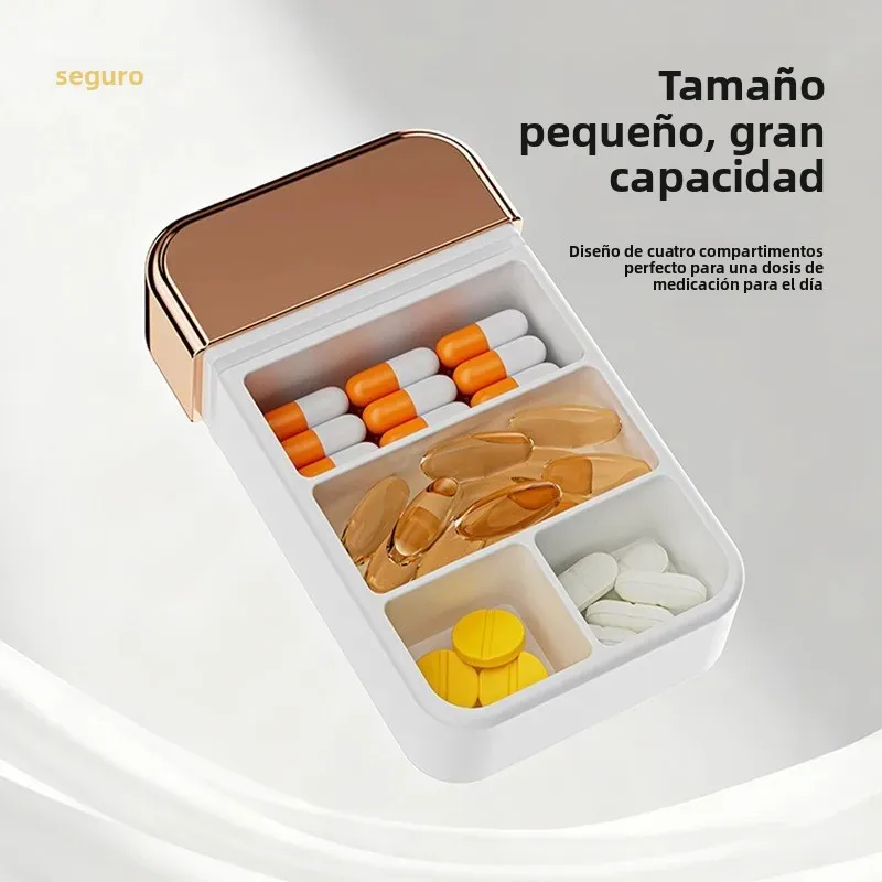 Pastillero portátil para viajes, estanco y subenvasado duradero - imagen 3