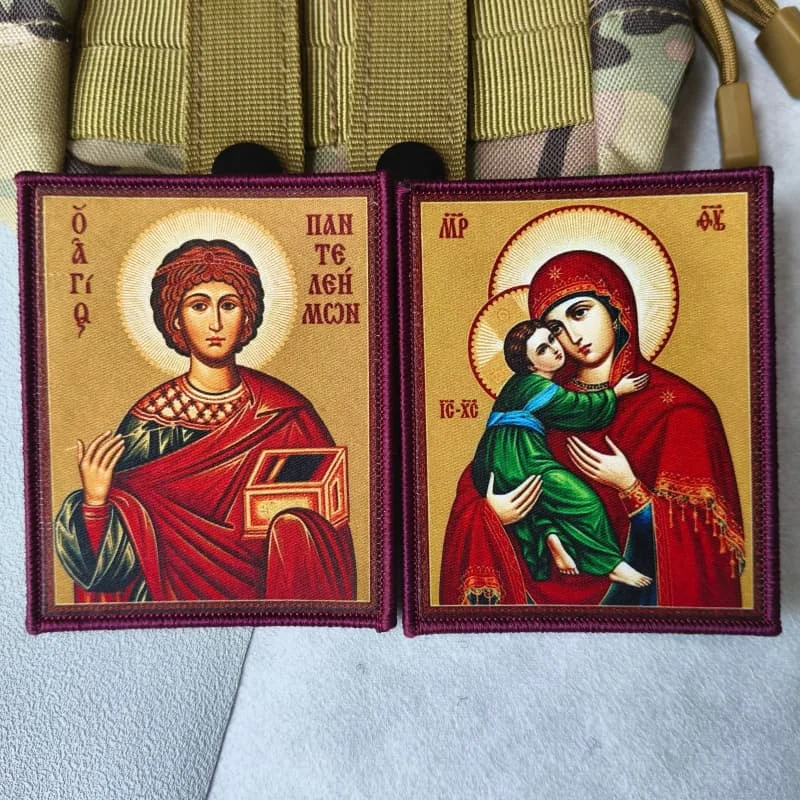 Parche táctico gancho y bucle Nicolás ortodoxo para mochila - imagen 4