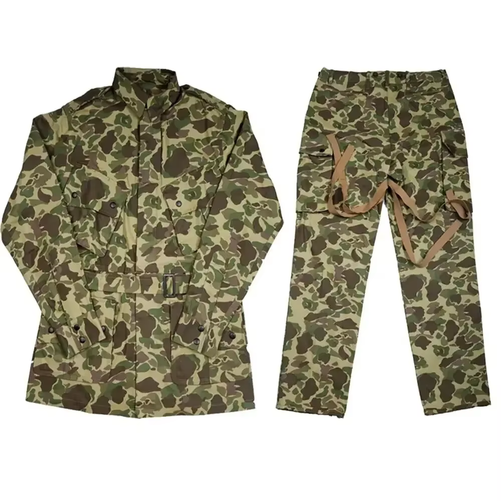 Uniforme M42 WW2 HBT paracaidista – Camuflaje militar histórico hombre