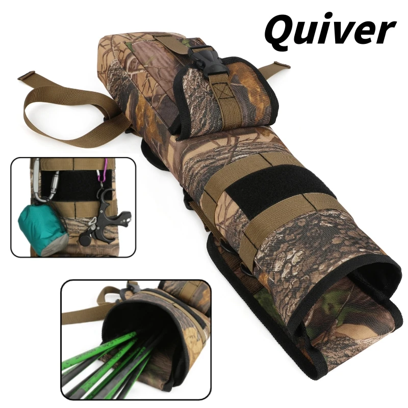 Bolsa para flechas arquería con tubo y bolsillo cinturón ajustable - imagen 5