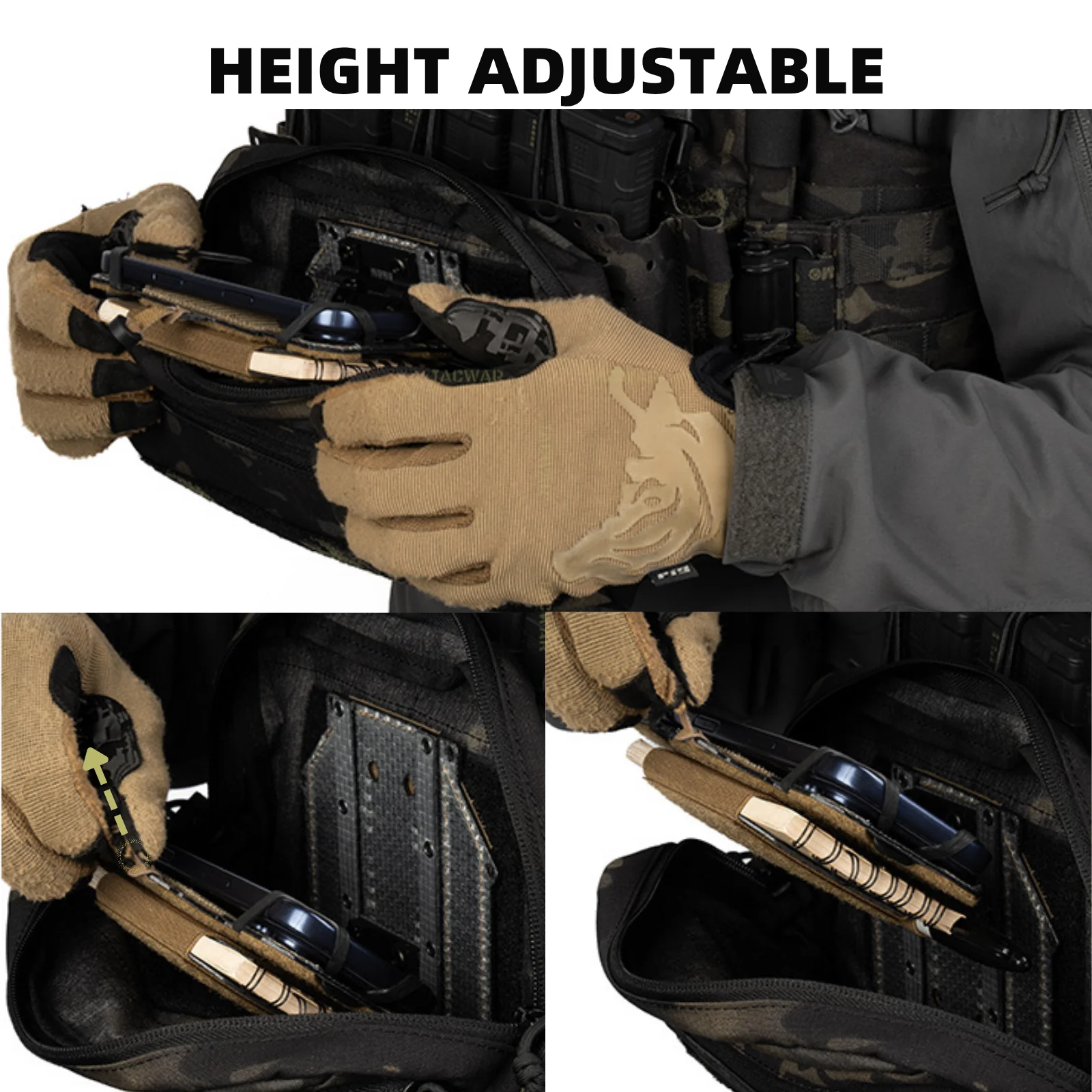Soporte táctico para móvil con tablero plegable y velcro para airsoft - imagen 5