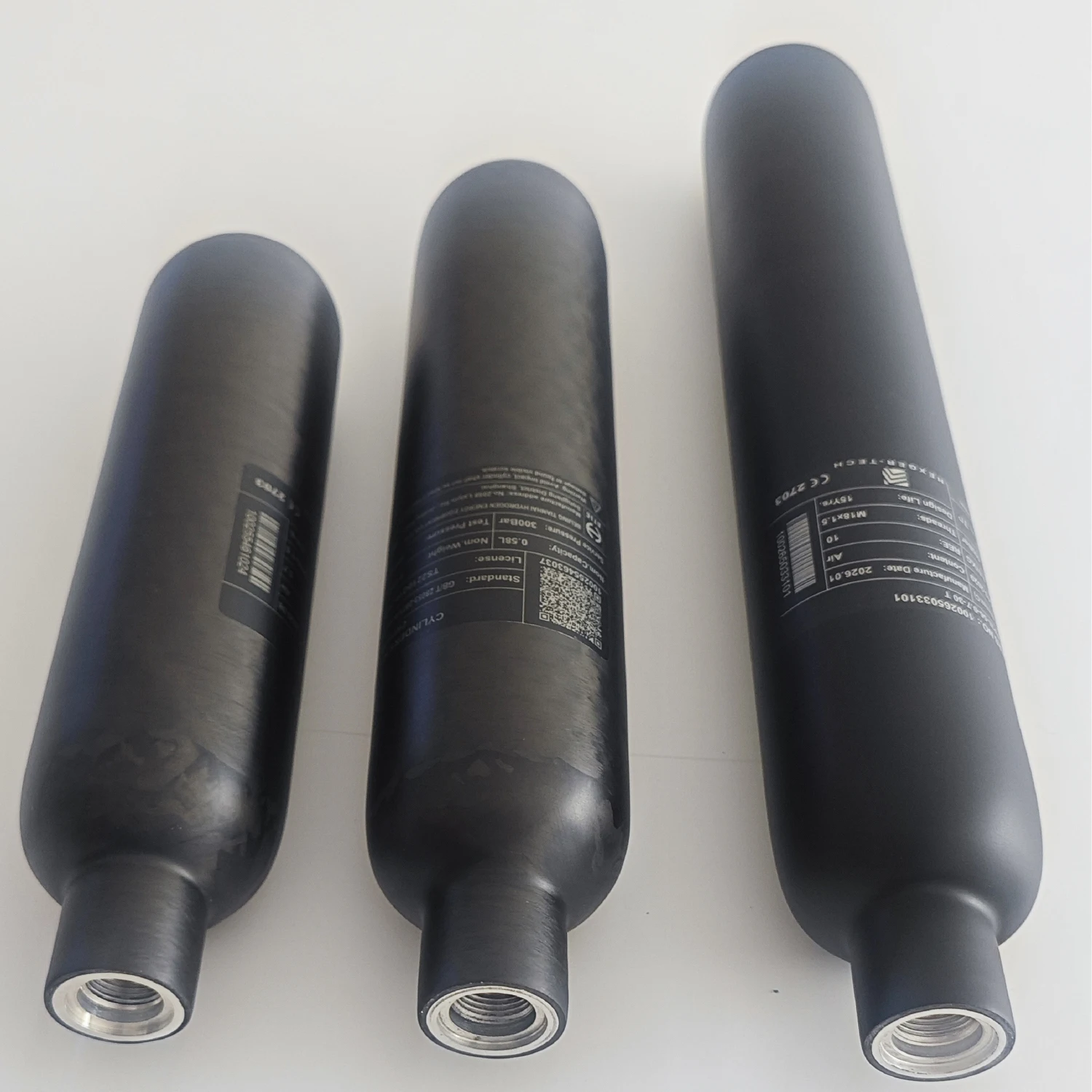 Botella de buceo HPA fibra carbono mate alta presión compacta - imagen 5