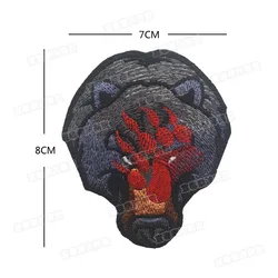 Parche táctico bordado 3D cabeza de tigre para mochila