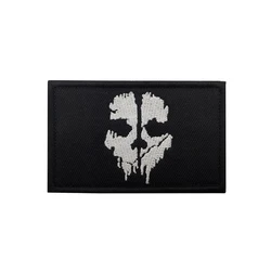 Parche táctico bordado máscara fantasma calavera punk para ropa