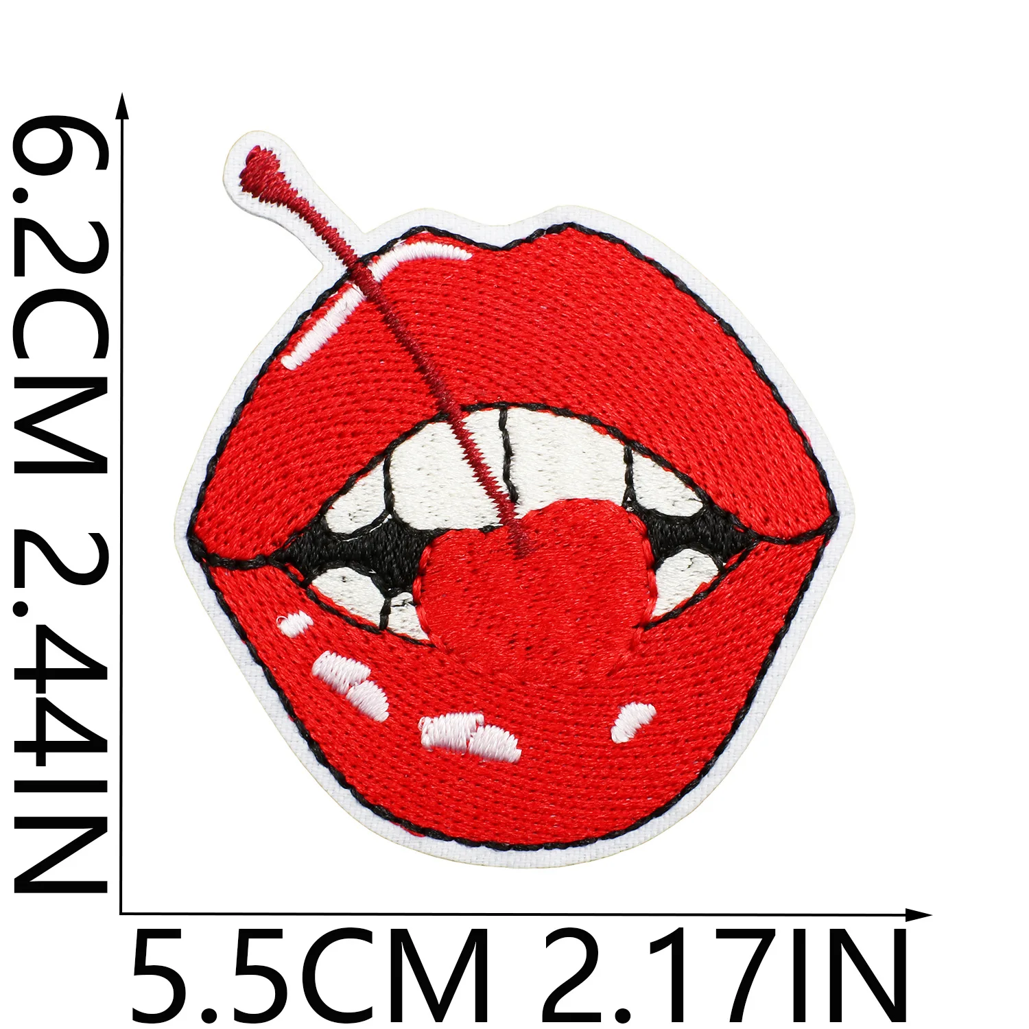 Parche termoadhesivo bordado de cerezas rojas para gorras y sudaderas - imagen 2