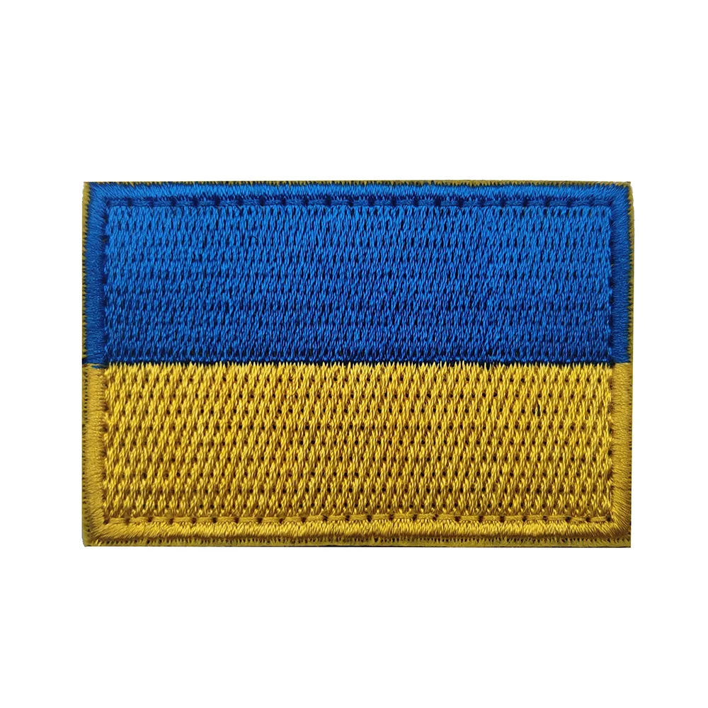 Parche bordado táctico bandera Ucrania calavera y trébol de la suerte - imagen 4