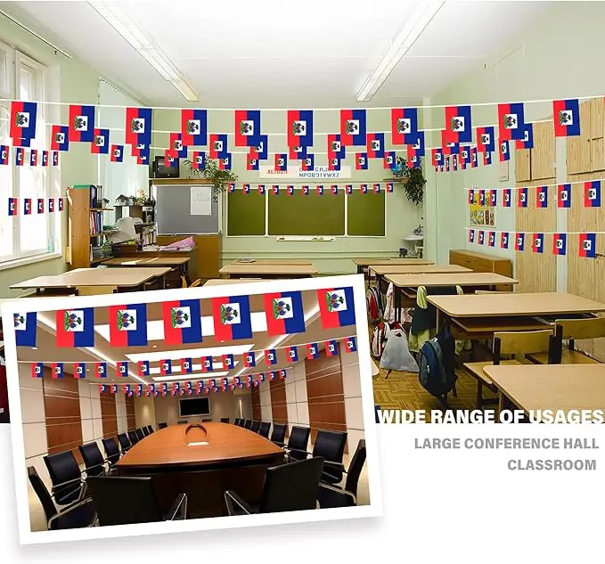 Guirnalda de banderines Haití para fiestas y festivales - imagen 5