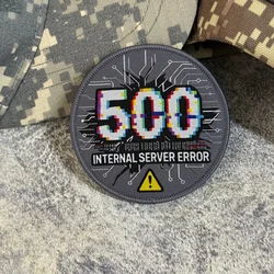 Parche bordado glitch art error de servidor – con cierre de gancho