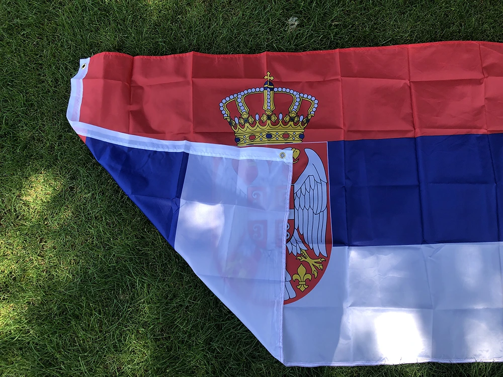 Bandera de Serbia Sky poliéster premium - imagen 4