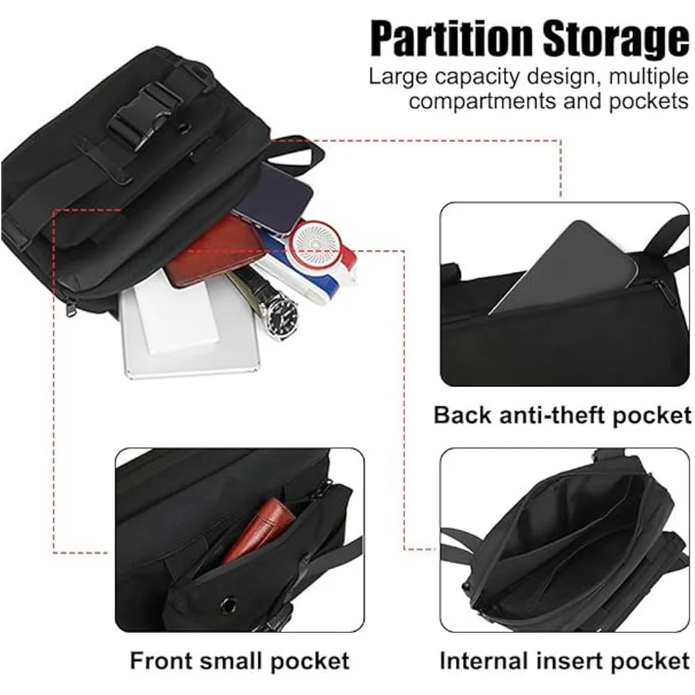 Bandolera táctica ajustable con orificio para cable, senderismo y pesca - imagen 5