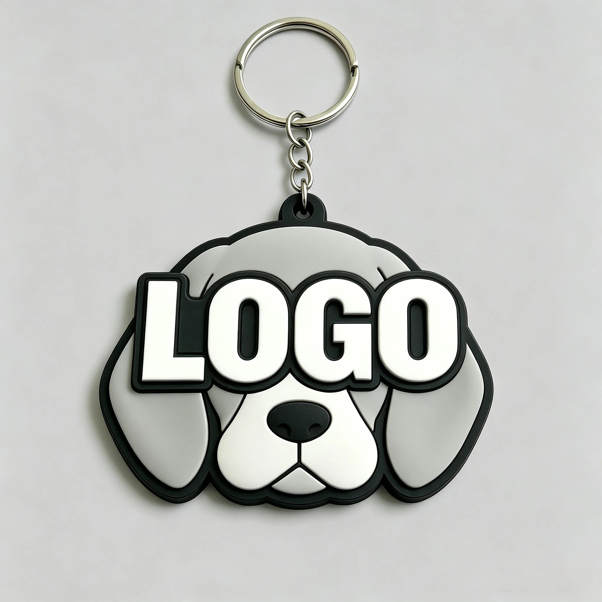 Llavero de PVC suave ecológico personalizado con logotipo y diseño