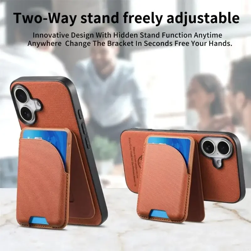 Funda móvil antichoque magnética con tarjetero en PU texturizado - imagen 5