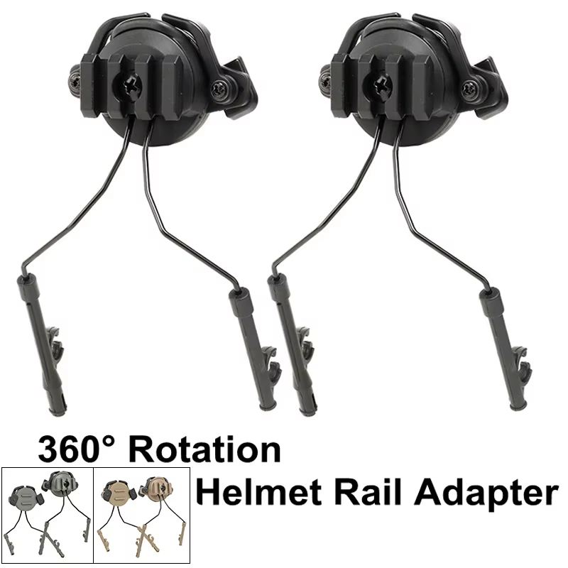 Soporte auriculares casco táctico rotación 360° fijación MOLLE