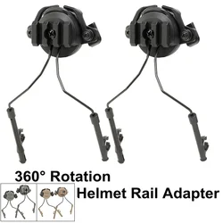 Soporte auriculares casco táctico rotación 360° fijación MOLLE