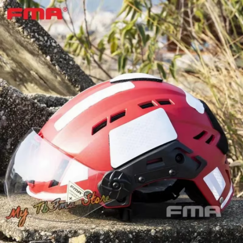 Casco ligero táctico FMA EX SAR con visor – Rescate y emergencias - imagen 3