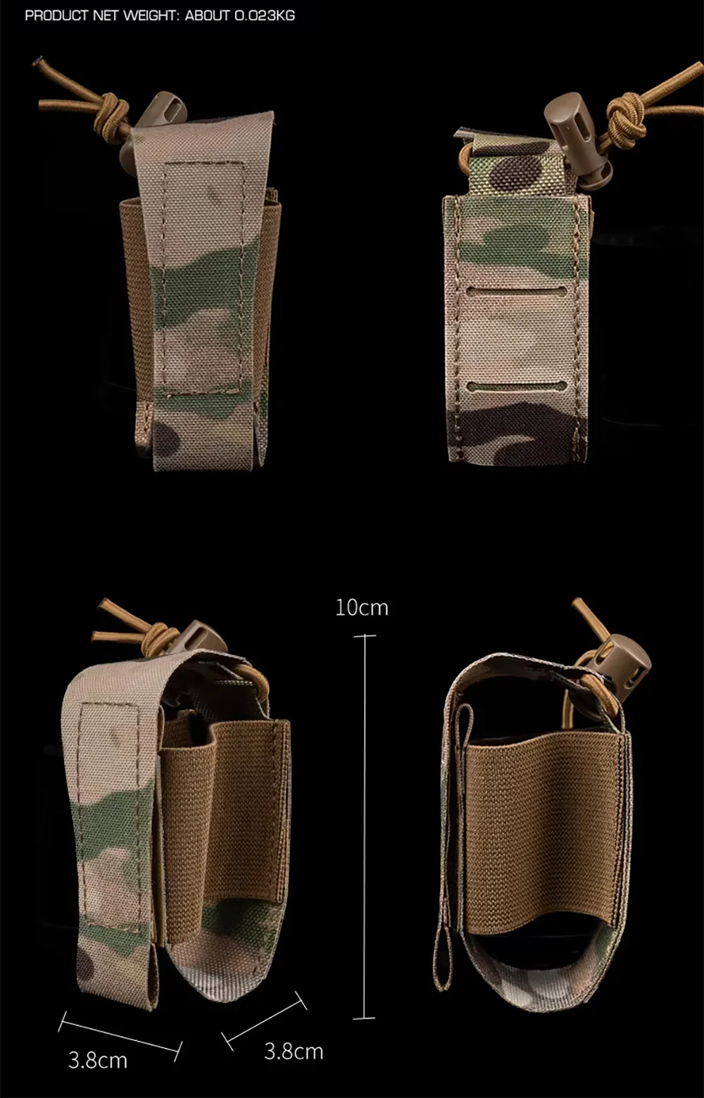 Bolsa táctica en diferentes tonos de camuflaje disponibles