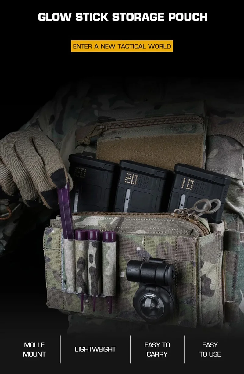 Soporte compacto para chest rig compatible con MOLLE