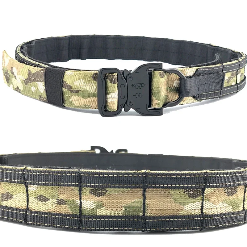 Cinturón táctico MOLLE multicam doble capa para combate y tiro - imagen 5