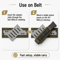 Placa adaptadora MOLLE táctica universal para cinturón o chaleco