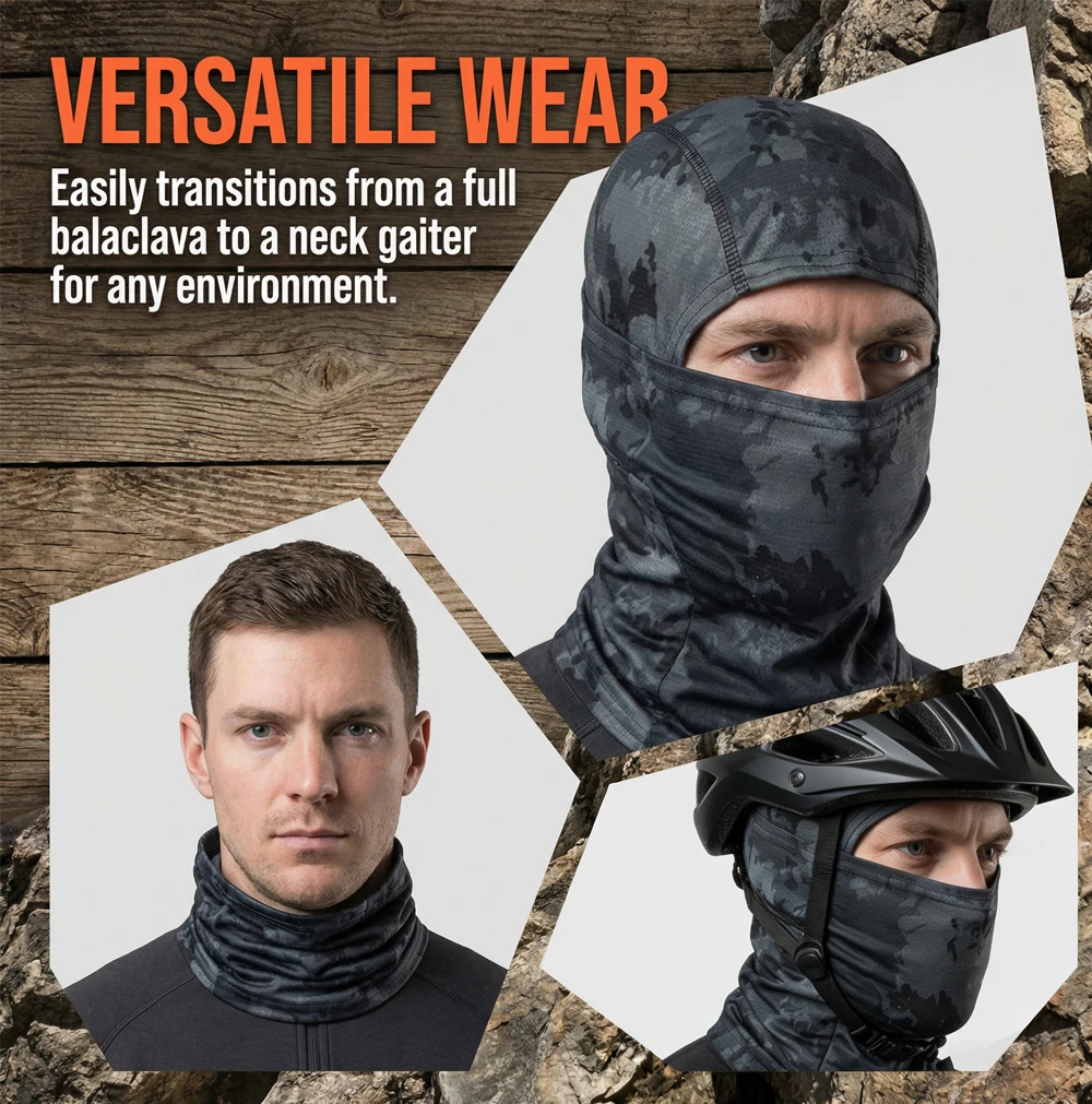 Balaclava táctica elástica transpirable con protección solar - imagen 2