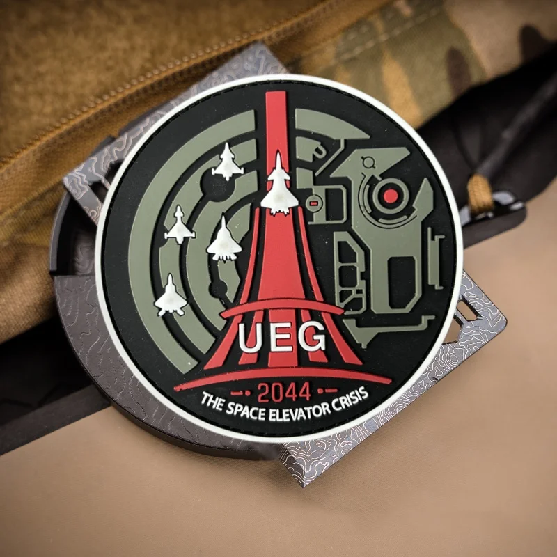 Parche PVC táctico UEG Crisis del Ascensor Espacial con gancho - imagen 2