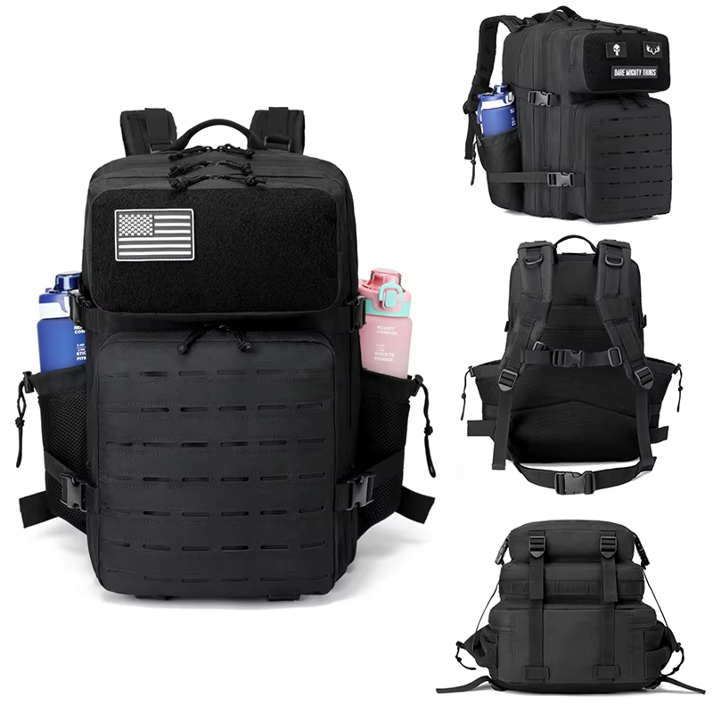 Mochila táctica MOLLE para exteriores ripstop con soporte botella - imagen 5