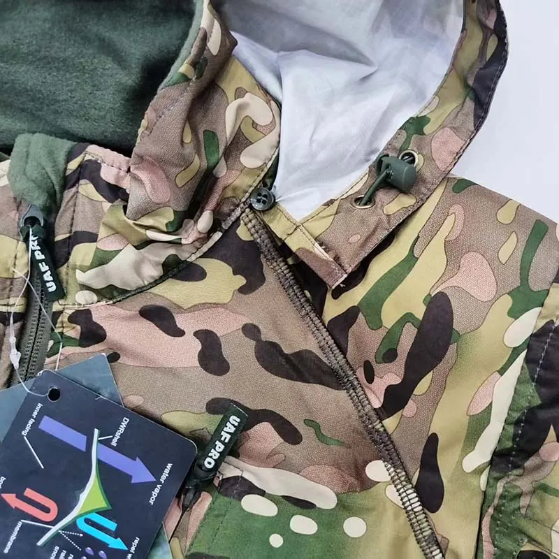 AU UAF Chaqueta de concha camuflaje suave, ligera con capucha - imagen 4