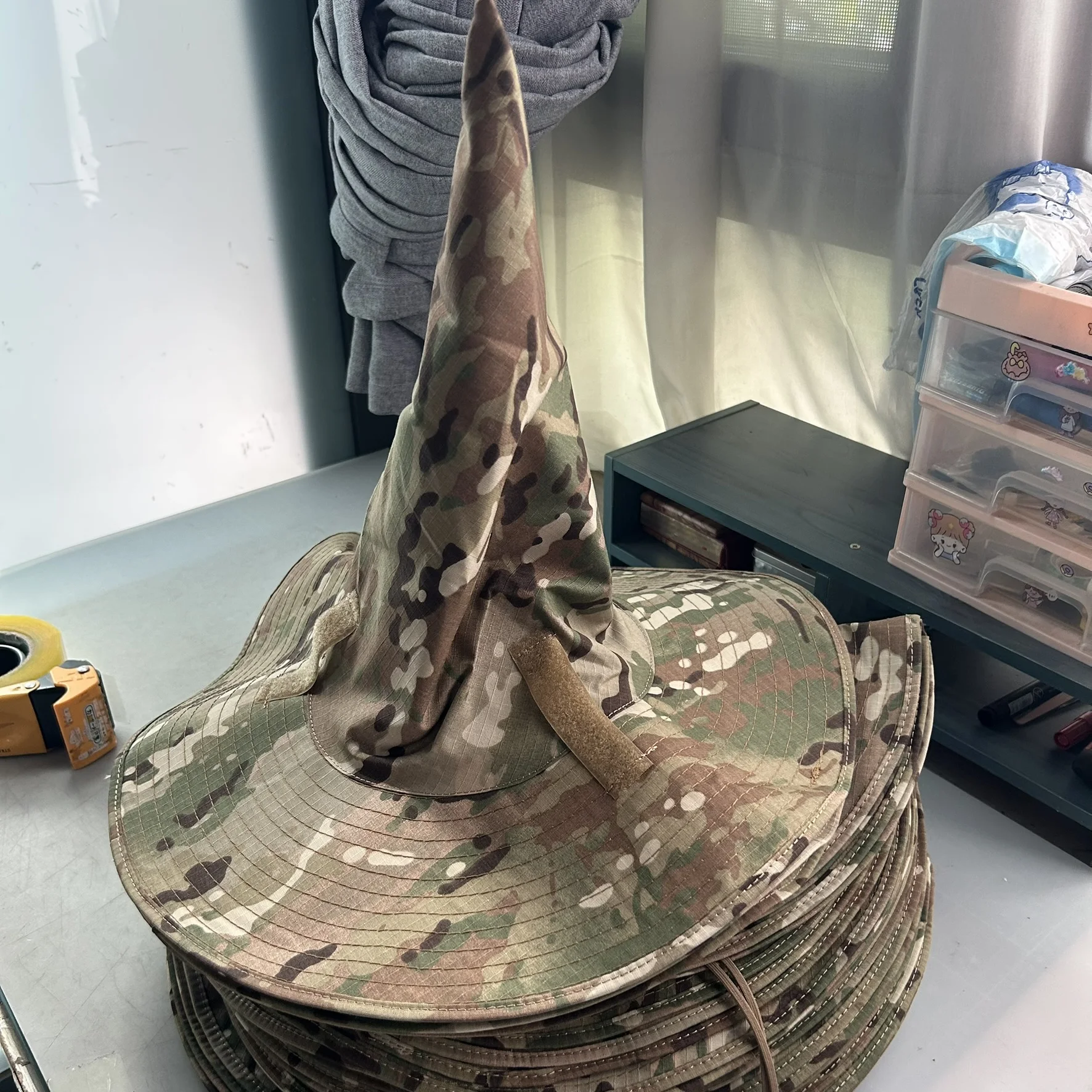Sombrero táctico mago hechicero Halloween ala extragrande NVG IRR - imagen 2