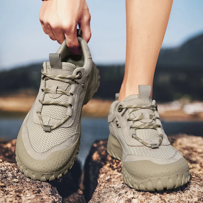 MERRTO botas de trekking transpirables en malla para montaña hombre