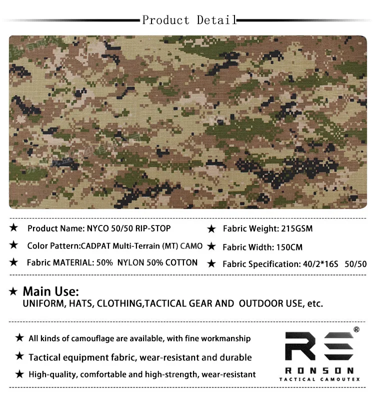 Detalle del camuflaje CADPAT MT