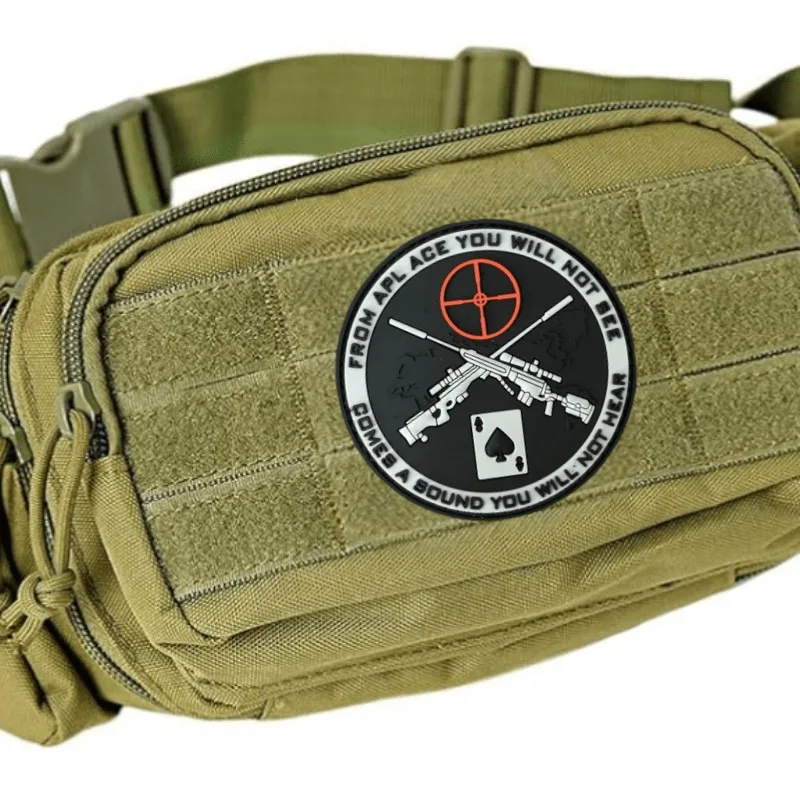 Parche táctico de PVC francotirador con velcro para mochila o ropa - imagen 5